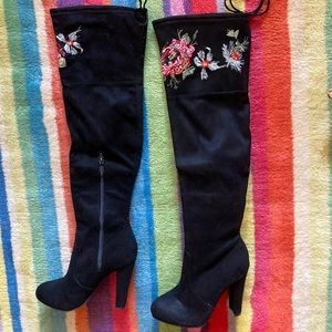 Over The Knee Black Boots by Zigi Soho